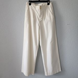 Ivory wide leg trousers